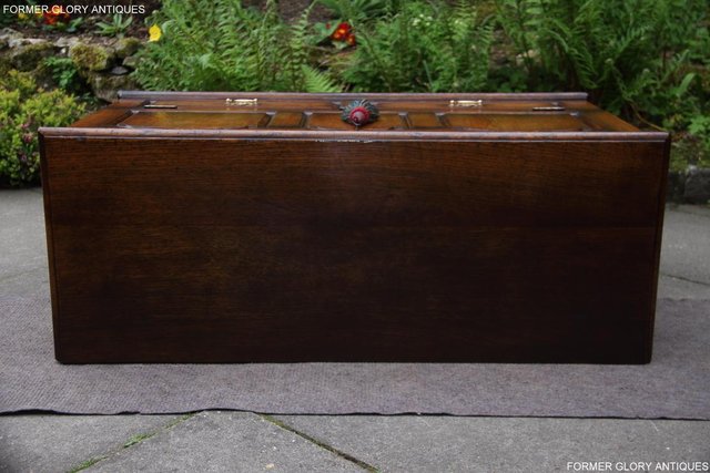 Image 62 of TITCHMARSH GOODWIN OAK BLANKET TOY DOWER CHEST BOX TV STAND