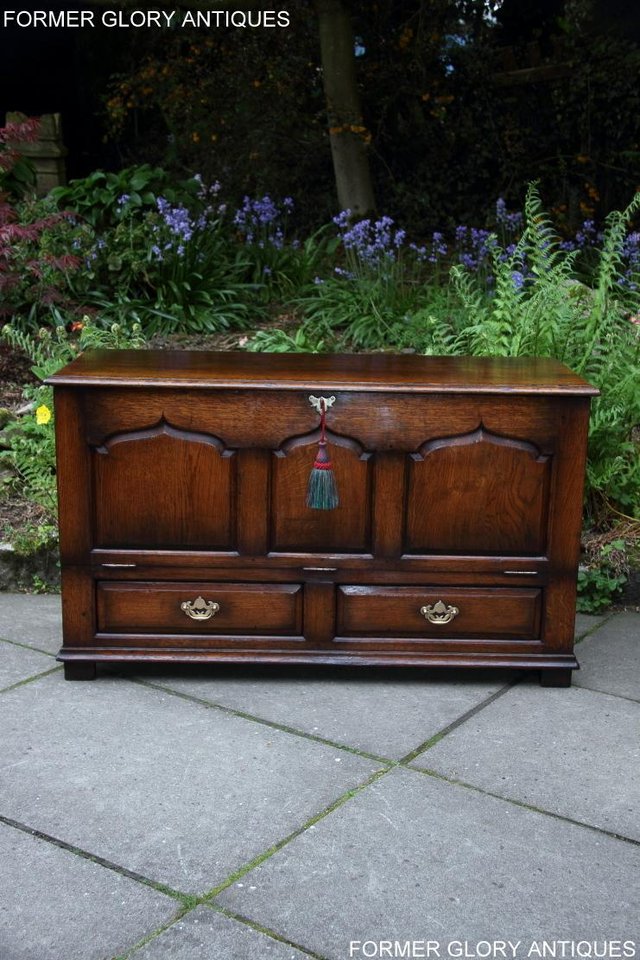 Image 86 of TITCHMARSH GOODWIN OAK BLANKET TOY DOWER CHEST BOX TV STAND