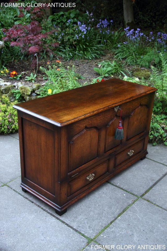 Image 95 of TITCHMARSH GOODWIN OAK BLANKET TOY DOWER CHEST BOX TV STAND
