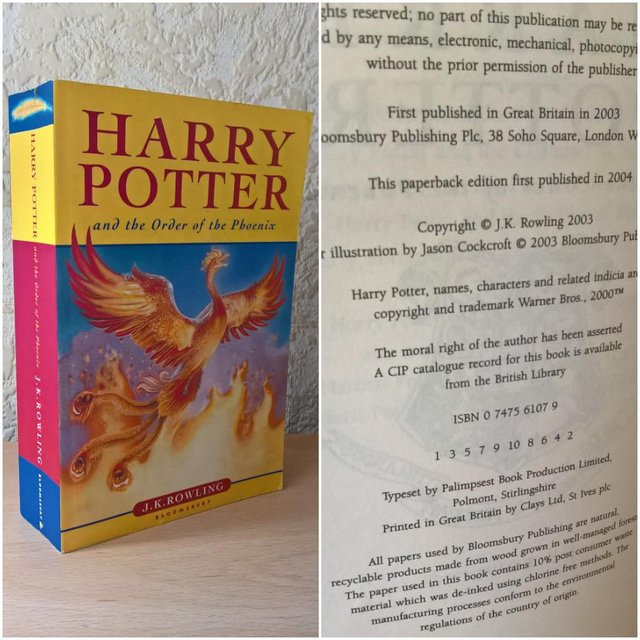 Preview of the first image of Harry Potter and the Order of the Phoenix, 1st Ed.