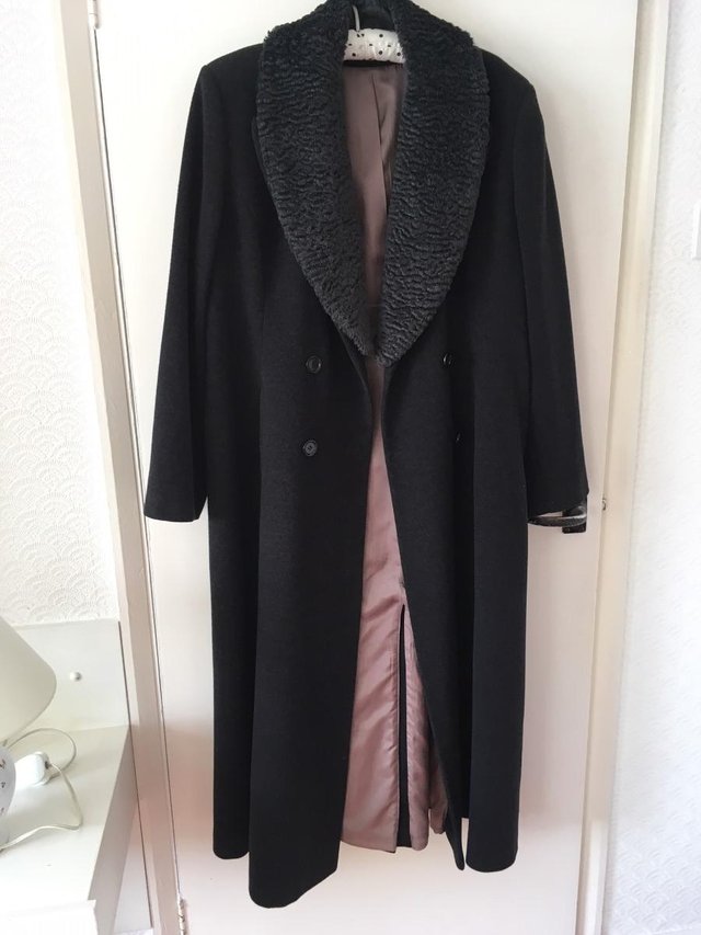 Preview of the first image of Ladies Full Length Wool/Cashmere Coat.