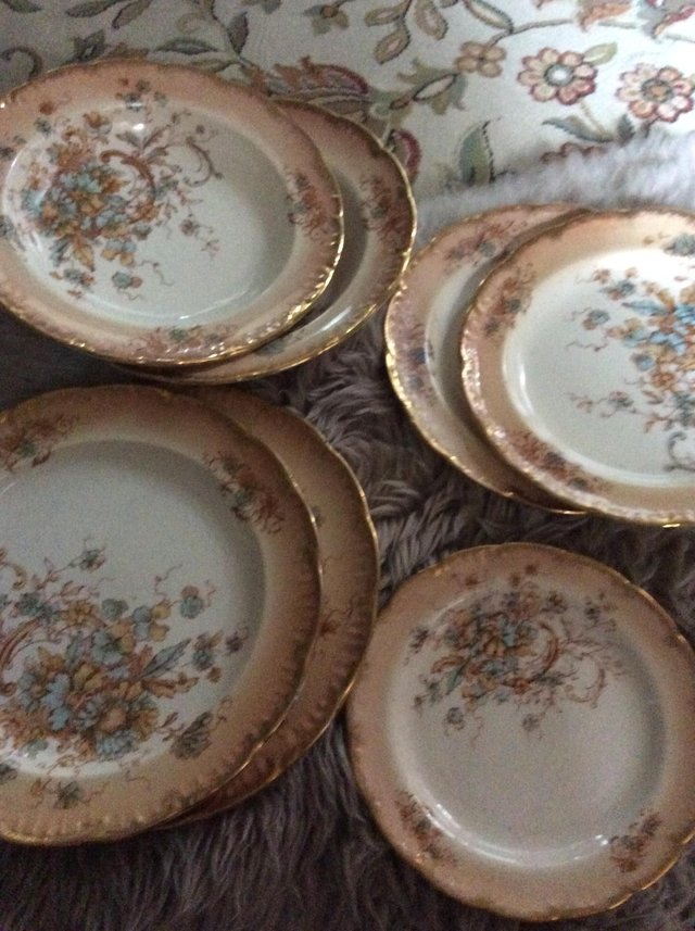Preview of the first image of 7 Pretty Antique china serving plates.