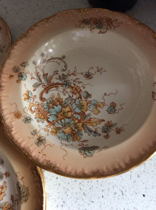 Image 3 of 7 Pretty Antique china serving plates