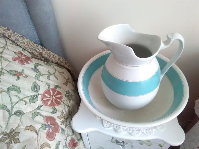 Preview of the first image of 100 year old Jug & Basin set.