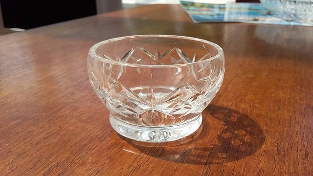 Preview of the first image of Brierley Crystal Small Glass Bowl - 6.5 cm wide x 4 cm high.