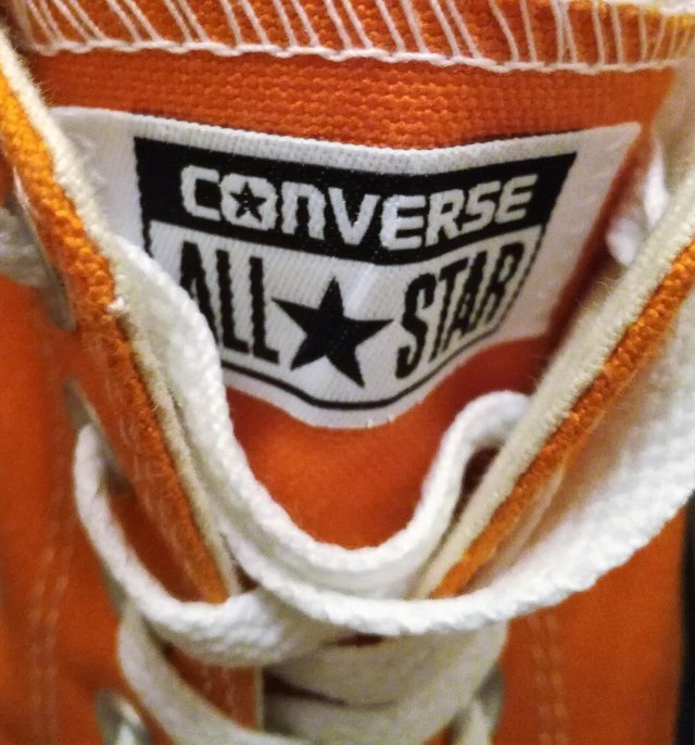 Image 3 of UNISEX CONVERSE CHUCK TAYLOR ALL STARS Orange Canvas Shoes 9