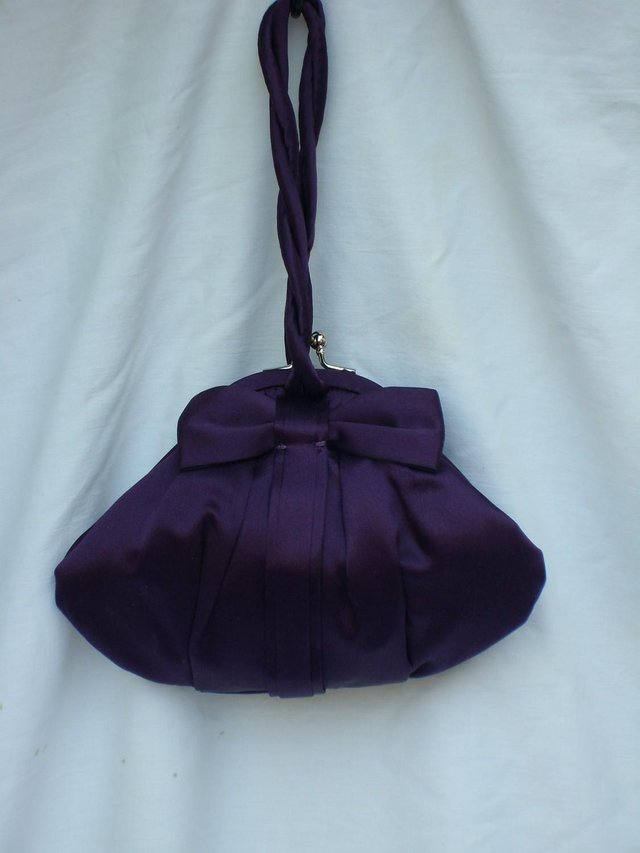 Image 3 of COAST Purple Silk Wrist Bag NEW
