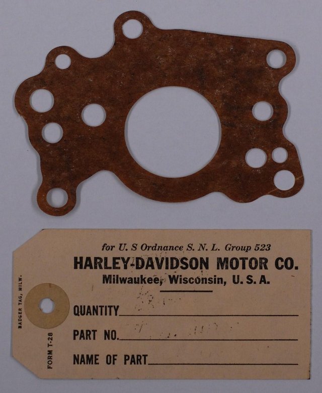 Preview of the first image of Original Harley Davidson WLA Oil Feed Gasket.