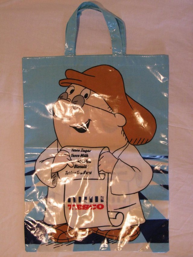 Preview of the first image of TetleyTea PVC Shopping Bag with Tesco - Vintage.