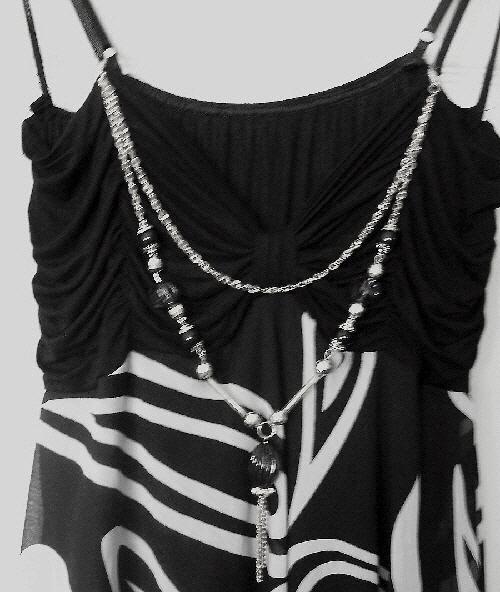 Image 2 of Lovely Ladies Black & White Handkerchief Dress.   B13