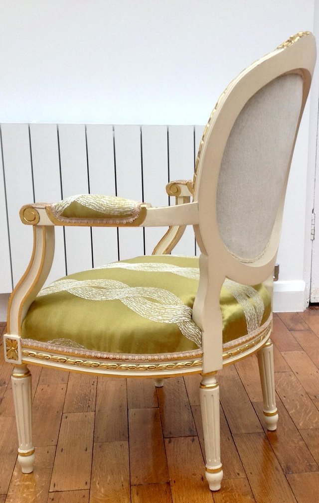 Image 3 of FRENCH-style-GILDED ARMCHAIR