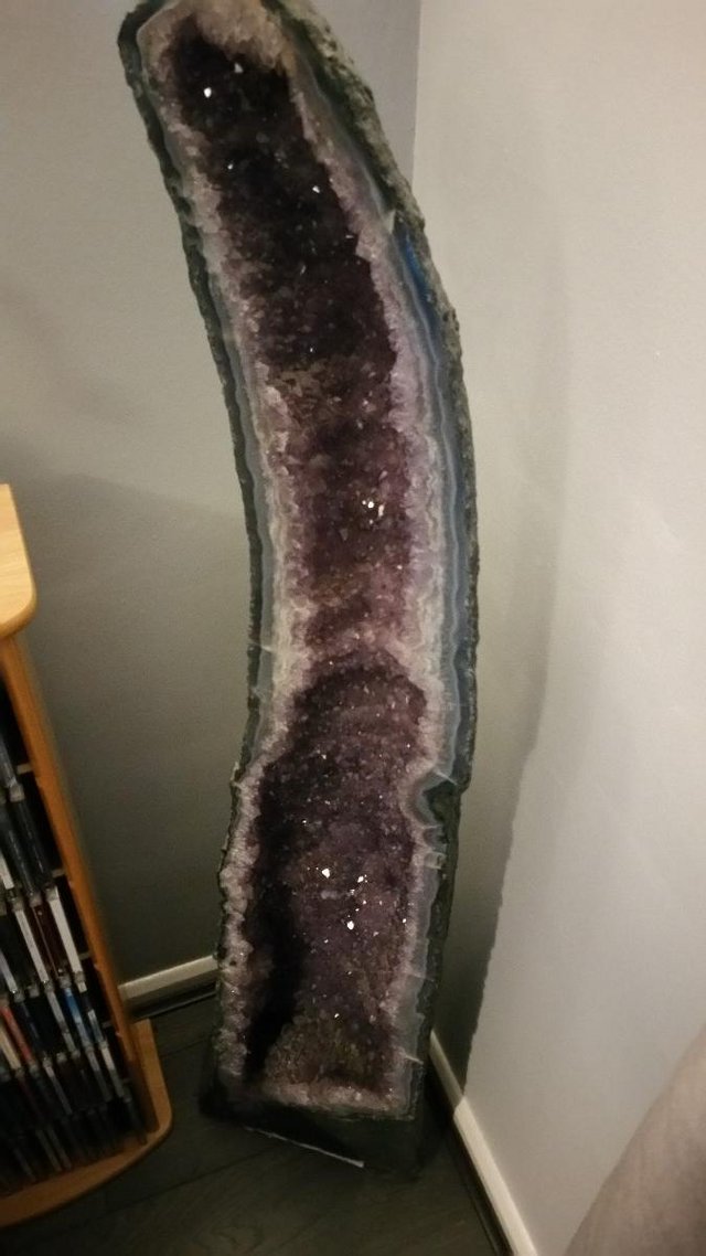 Image 2 of STUNNING - Large (4ft) Identical Pair of Amethyst Geodes