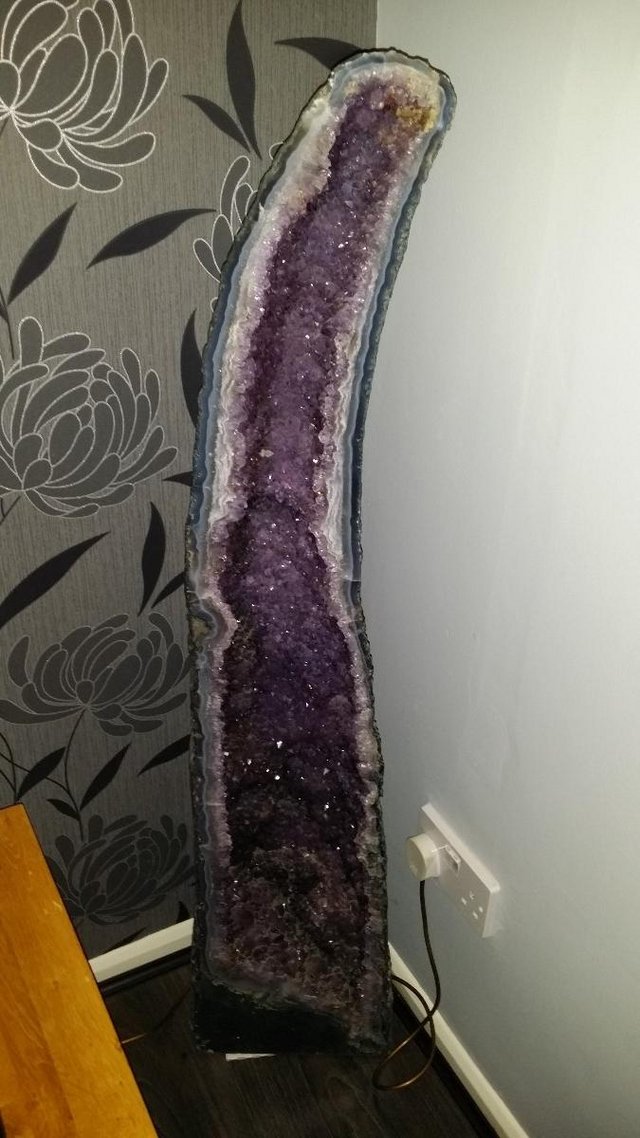 Image 3 of STUNNING - Large (4ft) Identical Pair of Amethyst Geodes