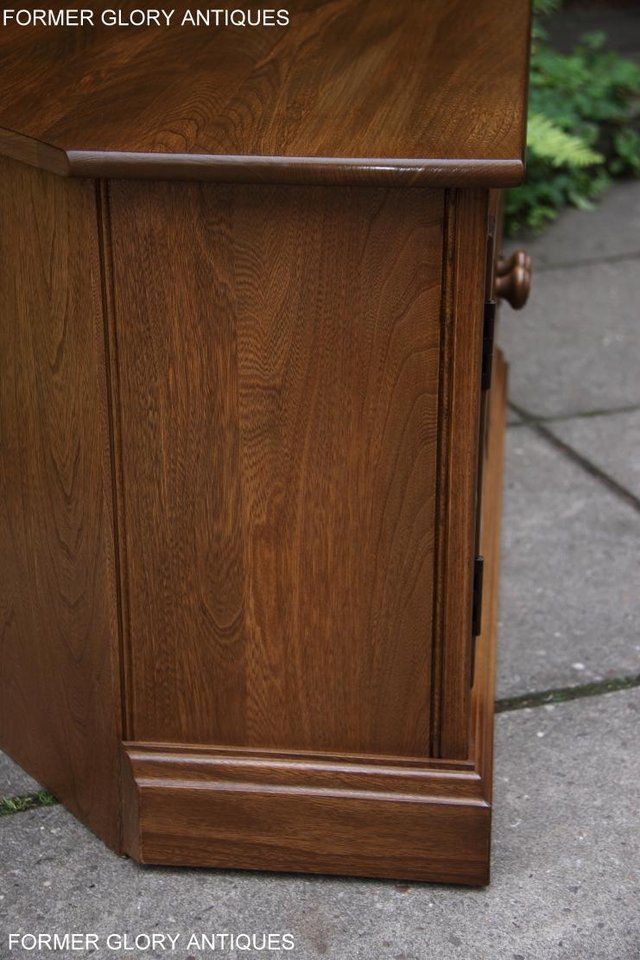 Image 7 of AN ERCOL GOLDEN DAWN CORNER TV DVD HI FI CABINET STAND TABLE