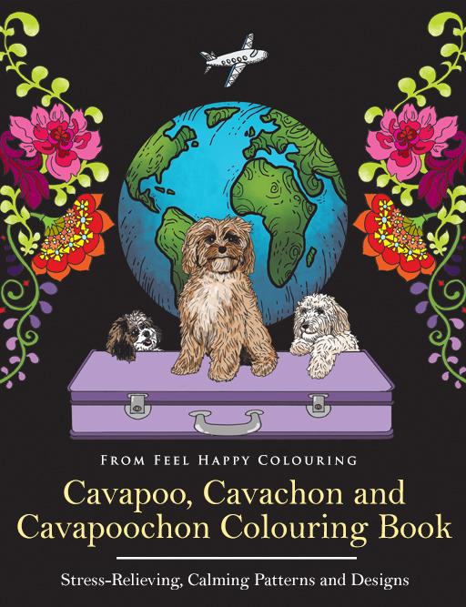 Preview of the first image of Cavapoo, Cavachon and Cavapoochon Colouring Book.