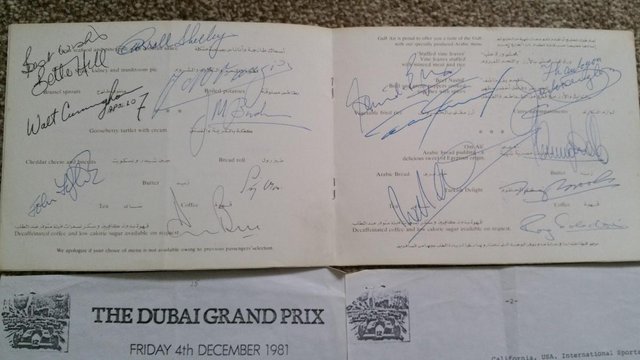 Preview of the first image of ex F1 drivers & guests Autographs /SOLD.