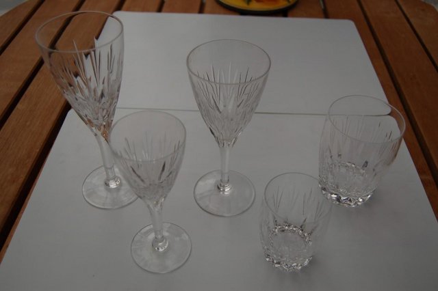 Preview of the first image of Stuart Salisbury (Lichfield) Wine Whiskey&Water Glasses, VGC.