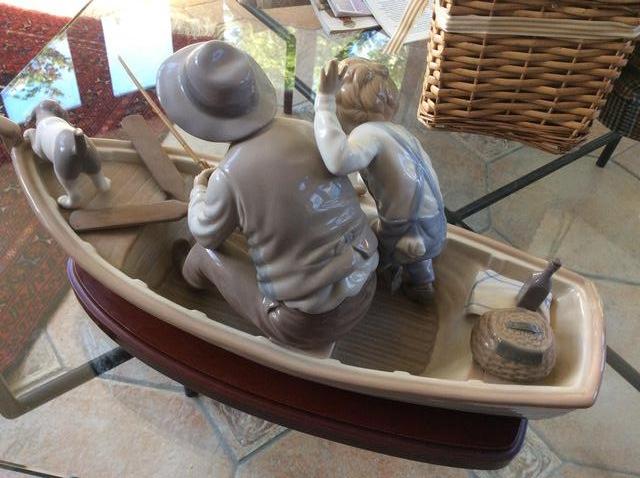 Preview of the first image of Lladro - FIshing with Gramps with stand.