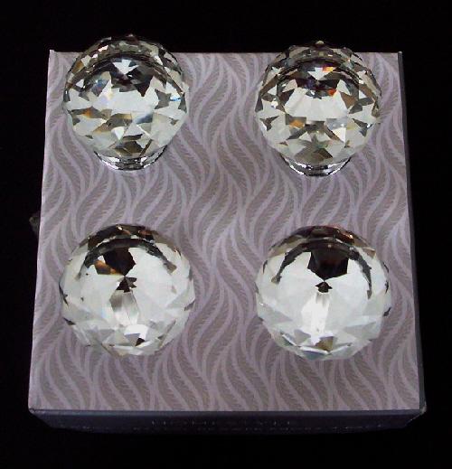 Preview of the first image of 4 Brand New Large Crystal Drawer Knobs.  BX7.