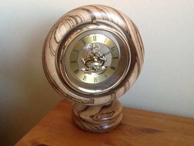 Image 3 of Zebra wood clock