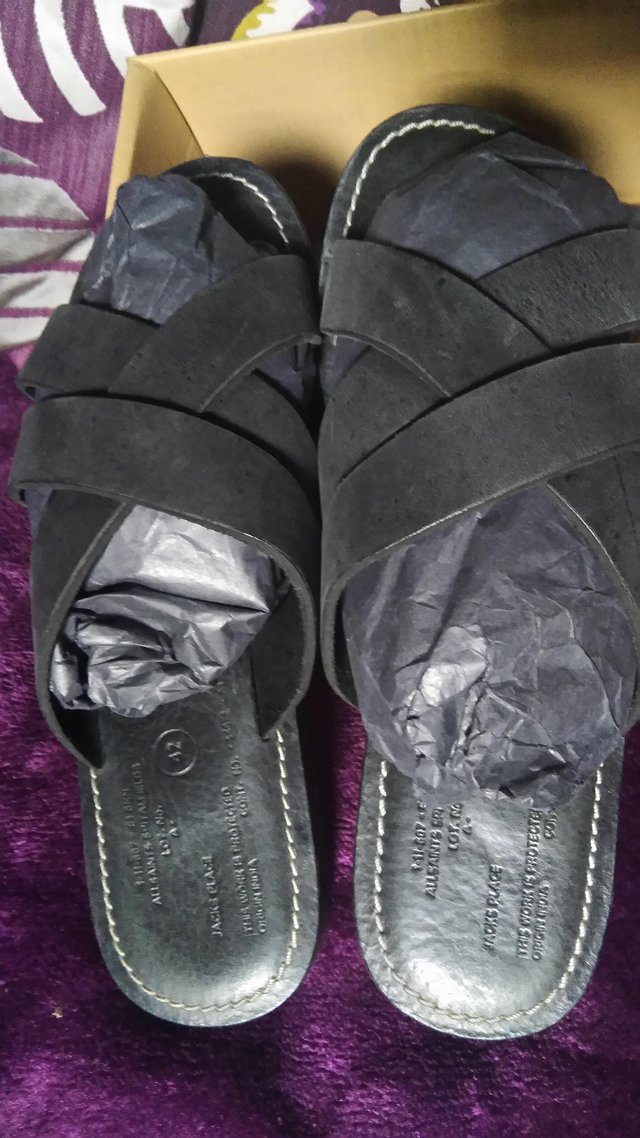 Preview of the first image of ALL SAINTS MENS LEATHER SANDALS.