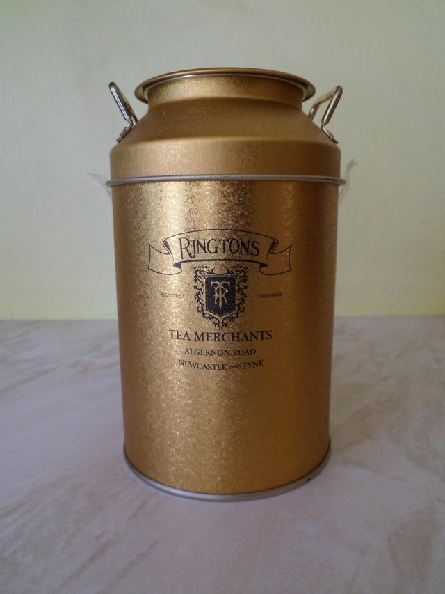 Image 2 of Ringtons Gold MIlk Churn Tin - Mint Condition