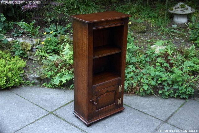 Image 3 of TITCHMARSH & GOODWIN OAK BOOKCASE CD DVD CABINET HALL TABLE