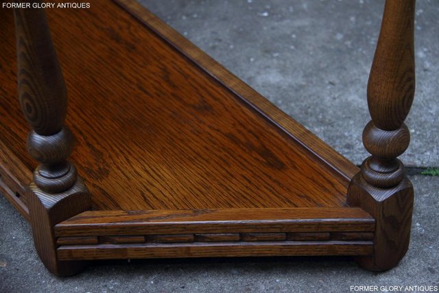 Image 23 of OLD CHARM LIGHT OAK CANTED HALL LAMP PHONE TABLE SIDEBOARD