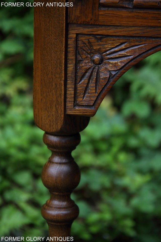 Image 25 of OLD CHARM LIGHT OAK CANTED HALL LAMP PHONE TABLE SIDEBOARD