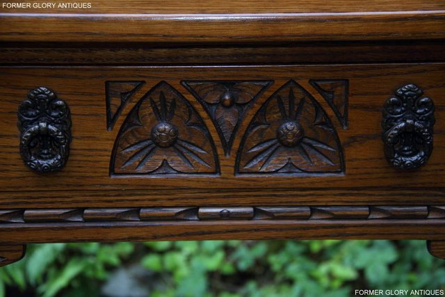 Image 26 of OLD CHARM LIGHT OAK CANTED HALL LAMP PHONE TABLE SIDEBOARD