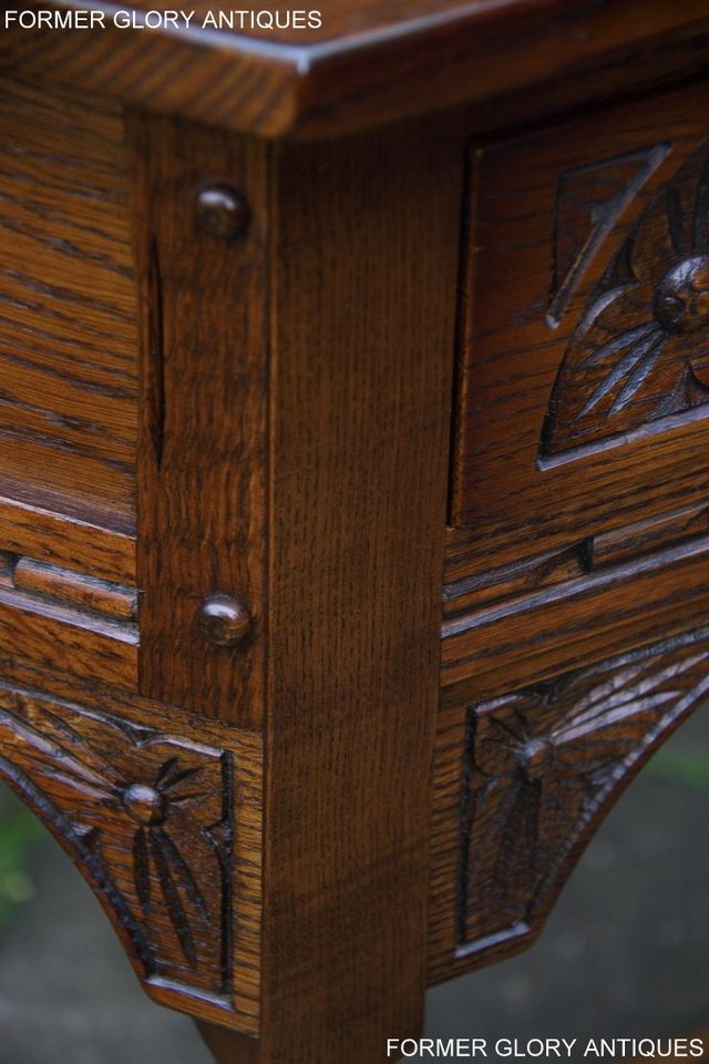 Image 31 of OLD CHARM LIGHT OAK CANTED HALL LAMP PHONE TABLE SIDEBOARD
