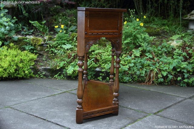 Image 38 of OLD CHARM LIGHT OAK CANTED HALL LAMP PHONE TABLE SIDEBOARD