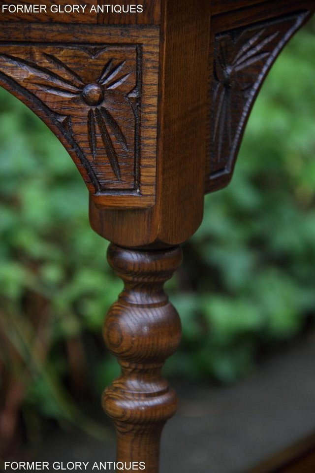 Image 41 of OLD CHARM LIGHT OAK CANTED HALL LAMP PHONE TABLE SIDEBOARD