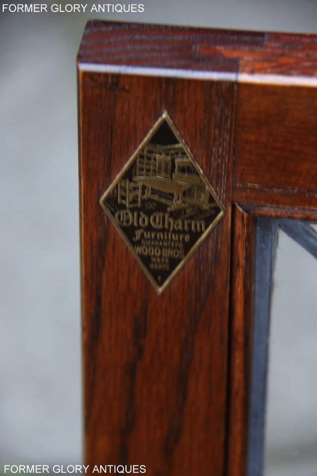 Image 18 of AN OLD CHARM TUDOR BROWN OAK CORNER TV CABINET STAND TABLE