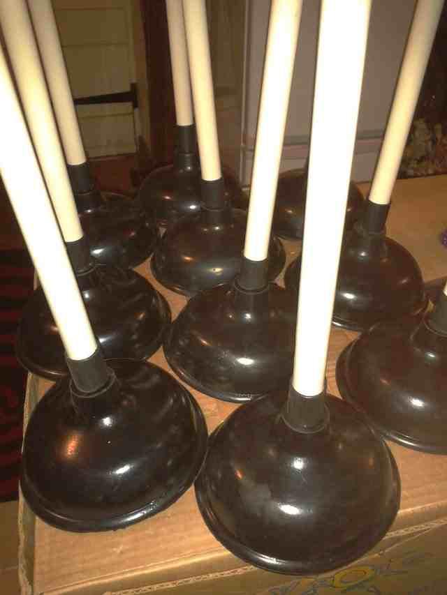 Preview of the first image of 40 Heavy duty catering plungers unblock any sink.