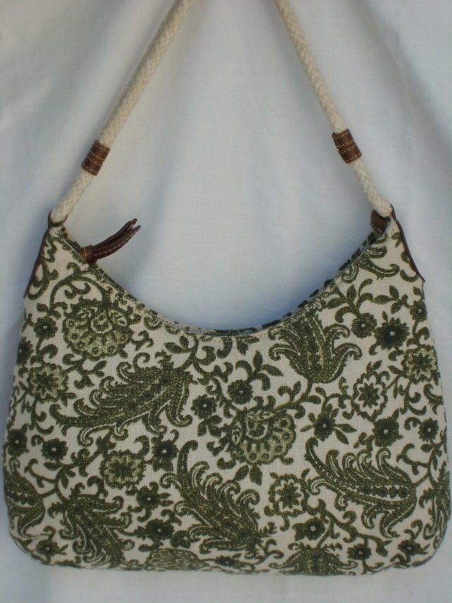 Preview of the first image of BARNEYS NEW YORK Fabric Shoulder Bag.