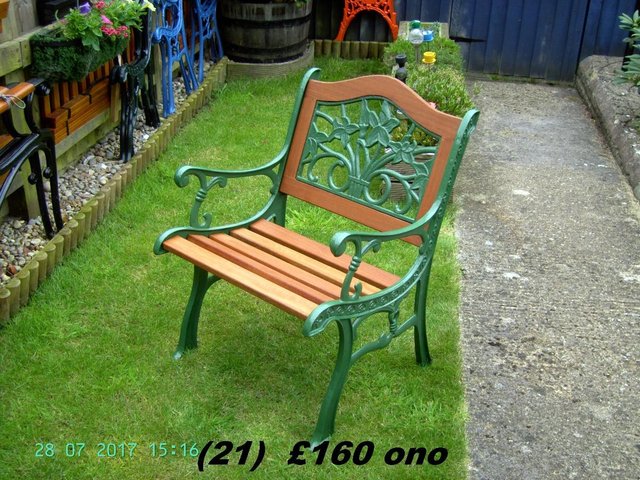 Image 4 of Cast Iron Wood Benches Chairs & Tables various