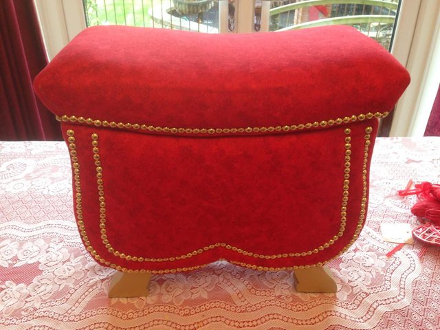 Image 2 of Classic Footstool and Storage compartment, antique design