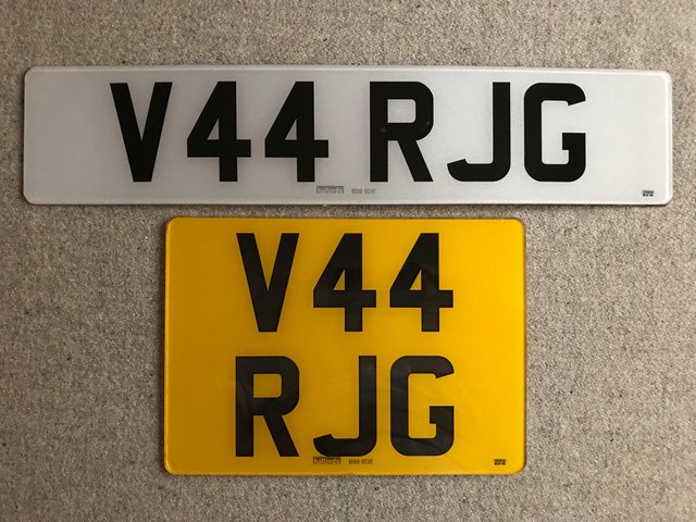 Preview of the first image of V44 RJG ....Personalised Registration.
