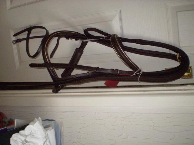 Preview of the first image of COLLEGIATE HANOVARIAN BRIDLE FULL SIZE BROWN.