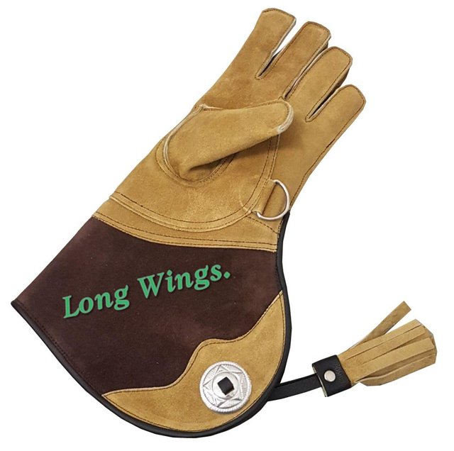 Preview of the first image of Falconry Suede leather Winter Gloves Wool Lining..