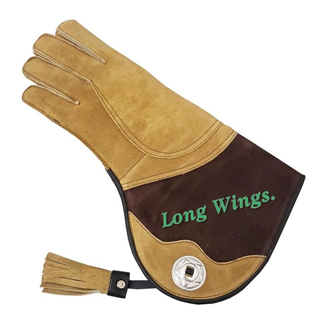 Image 2 of Falconry Suede leather Winter Gloves Wool Lining.