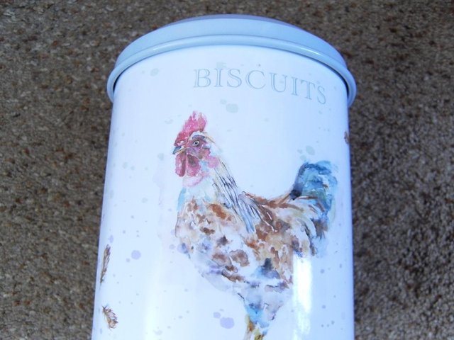 Preview of the first image of Jennifer Rose Cockerel Biscuit Tin.