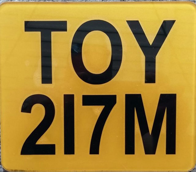 Preview of the first image of Cherished Number Plate TOY 217M.