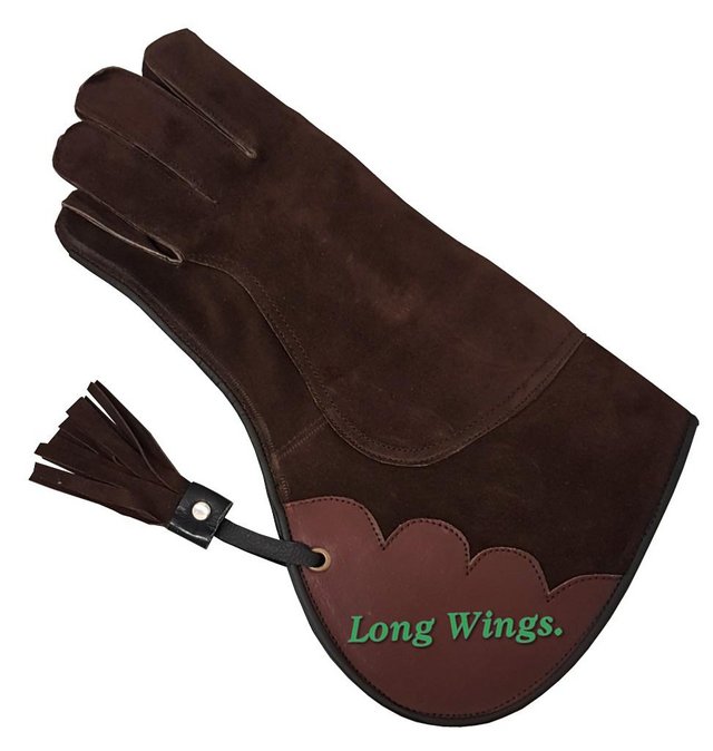 Preview of the first image of Falconry 2 Layer Suede leather Gloves 35cm long..