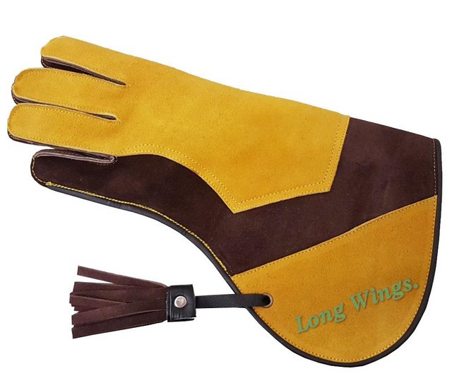 Image 2 of Falconry 2 Layer Suede leather Glove 35 cm Long.