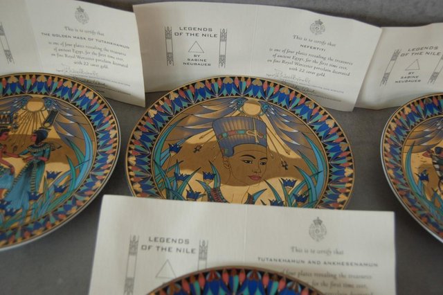 Preview of the first image of set of 4 legend of the nile collector plates.