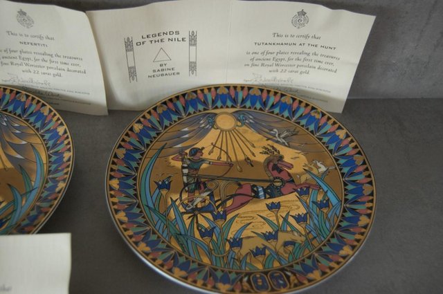 Image 2 of set of 4 legend of the nile collector plates