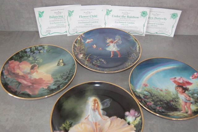 Image 3 of 4 plates from danbury mint enchanted garden collection