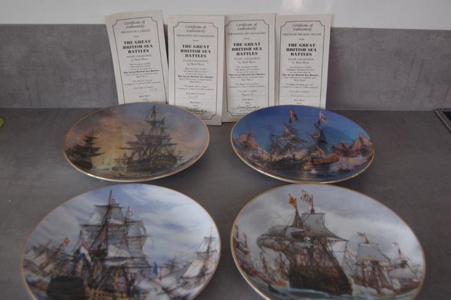 Image 3 of 4 plates by Mark Myers Great British sea battles